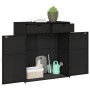 PE Rattan Gartenschrank schwarz 105x55x113 cm von , Aufbewahrungsboxen für den Außenbereich - Ref: Foro24-365563, Preis: 211,...