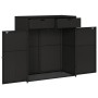 PE Rattan Gartenschrank schwarz 105x55x113 cm von , Aufbewahrungsboxen für den Außenbereich - Ref: Foro24-365563, Preis: 211,...