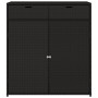 PE Rattan Gartenschrank schwarz 105x55x113 cm von , Aufbewahrungsboxen für den Außenbereich - Ref: Foro24-365563, Preis: 211,...