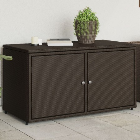 PE Rattan Gartenschrank braun 110x55x60,5 cm von , Aufbewahrungsboxen für den Außenbereich - Ref: Foro24-365568, Preis: 164,9...