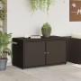 PE brown rattan garden storage cabinet 110x55x60.5 cm by , Outdoor storage boxes - Ref: Foro24-365568, Price: 164,84 €, Disco...