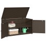 PE brown rattan garden storage cabinet 110x55x60.5 cm by , Outdoor storage boxes - Ref: Foro24-365568, Price: 164,84 €, Disco...