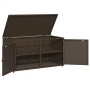 PE Rattan Gartenschrank braun 110x55x60,5 cm von , Aufbewahrungsboxen für den Außenbereich - Ref: Foro24-365568, Preis: 164,9...