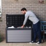 Keter Premier Garden Storage Box Gray 380 L by , Outdoor storage boxes - Ref: Foro24-440524, Price: 151,99 €, Discount: %