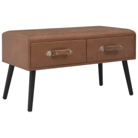 Dark brown synthetic leather coffee table 80x40x46 cm by vidaXL, Coffee table - Ref: Foro24-247544, Price: 79,12 €, Discount: %