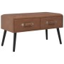 Mesa de centro de cuero sintético marrón oscuro 80x40x46 cm de vidaXL, Mesas de centro - Ref: Foro24-247544, Precio: 79,03 €,...