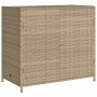 Beige PE rattan garden storage cabinet 83x45x76 cm by , Outdoor storage boxes - Ref: Foro24-365546, Price: 140,99 €, Discount: %