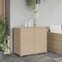 Beige PE rattan garden storage cabinet 83x45x76 cm by , Outdoor storage boxes - Ref: Foro24-365546, Price: 140,99 €, Discount: %