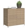 Beige PE rattan garden storage cabinet 83x45x76 cm by , Outdoor storage boxes - Ref: Foro24-365546, Price: 140,99 €, Discount: %