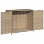 Beige PE rattan garden storage cabinet 83x45x76 cm by , Outdoor storage boxes - Ref: Foro24-365546, Price: 140,99 €, Discount: %