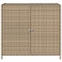 Beige PE rattan garden storage cabinet 83x45x76 cm by , Outdoor storage boxes - Ref: Foro24-365546, Price: 140,99 €, Discount: %