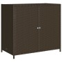 Brown PE rattan garden storage cabinet 83x45x76 cm by , Outdoor storage boxes - Ref: Foro24-365544, Price: 183,99 €, Discount: %