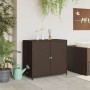 Brown PE rattan garden storage cabinet 83x45x76 cm by , Outdoor storage boxes - Ref: Foro24-365544, Price: 183,99 €, Discount: %