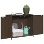 Brauner Gartenschrank aus PE-Rattan, 83 x 45 x 76 cm von , Aufbewahrungsboxen für den Außenbereich - Ref: Foro24-365544, Prei...