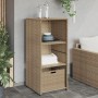 Beige PE rattan garden storage cabinet 50x55x115 cm by , Outdoor storage boxes - Ref: Foro24-365550, Price: 133,93 €, Discoun...