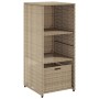 Beigefarbener Gartenschrank aus PE-Rattan, 50 x 55 x 115 cm von , Aufbewahrungsboxen für den Außenbereich - Ref: Foro24-36555...