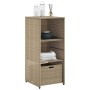 Beige PE rattan garden storage cabinet 50x55x115 cm by , Outdoor storage boxes - Ref: Foro24-365550, Price: 133,93 €, Discoun...