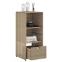 Beige PE rattan garden storage cabinet 50x55x115 cm by , Outdoor storage boxes - Ref: Foro24-365550, Price: 133,93 €, Discoun...