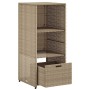 Beige PE rattan garden storage cabinet 50x55x115 cm by , Outdoor storage boxes - Ref: Foro24-365550, Price: 134,99 €, Discoun...