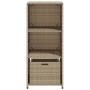 Beige PE rattan garden storage cabinet 50x55x115 cm by , Outdoor storage boxes - Ref: Foro24-365550, Price: 133,93 €, Discoun...