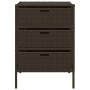 Brown PE rattan garden storage cabinet 55x59x80 cm by , Outdoor storage boxes - Ref: Foro24-365552, Price: 163,99 €, Discount: %