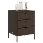 Brown PE rattan garden storage cabinet 55x59x80 cm by , Outdoor storage boxes - Ref: Foro24-365552, Price: 163,99 €, Discount: %