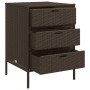 Brauner Gartenschrank aus PE-Rattan, 55 x 59 x 80 cm von , Aufbewahrungsboxen für den Außenbereich - Ref: Foro24-365552, Prei...