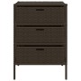 Brown PE rattan garden storage cabinet 55x59x80 cm by , Outdoor storage boxes - Ref: Foro24-365552, Price: 163,99 €, Discount: %