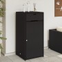 Schwarzer Gartenschrank aus PE-Rattan, 55 x 55 x 111 cm von , Aufbewahrungsboxen für den Außenbereich - Ref: Foro24-365559, P...