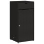 Black PE rattan garden storage cabinet 55x55x111 cm by , Outdoor storage boxes - Ref: Foro24-365559, Price: 126,99 €, Discoun...