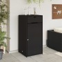 Schwarzer Gartenschrank aus PE-Rattan, 55 x 55 x 111 cm von , Aufbewahrungsboxen für den Außenbereich - Ref: Foro24-365559, P...