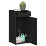 Schwarzer Gartenschrank aus PE-Rattan, 55 x 55 x 111 cm von , Aufbewahrungsboxen für den Außenbereich - Ref: Foro24-365559, P...