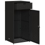 Black PE rattan garden storage cabinet 55x55x111 cm by , Outdoor storage boxes - Ref: Foro24-365559, Price: 126,99 €, Discoun...