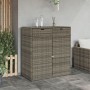 Gartenschrank aus grauem PE-Rattan, 105 x 55 x 113 cm von , Aufbewahrungsboxen für den Außenbereich - Ref: Foro24-365565, Pre...