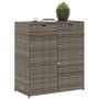 Gartenschrank aus grauem PE-Rattan, 105 x 55 x 113 cm von , Aufbewahrungsboxen für den Außenbereich - Ref: Foro24-365565, Pre...