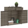 Gartenschrank aus grauem PE-Rattan, 105 x 55 x 113 cm von , Aufbewahrungsboxen für den Außenbereich - Ref: Foro24-365565, Pre...