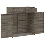 Gartenschrank aus grauem PE-Rattan, 105 x 55 x 113 cm von , Aufbewahrungsboxen für den Außenbereich - Ref: Foro24-365565, Pre...