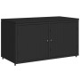 Black PE rattan garden storage cabinet 110x55x60.5 cm by , Outdoor storage boxes - Ref: Foro24-365567, Price: 159,99 €, Disco...