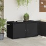 Black PE rattan garden storage cabinet 110x55x60.5 cm by , Outdoor storage boxes - Ref: Foro24-365567, Price: 159,99 €, Disco...