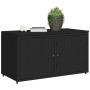 Black PE rattan garden storage cabinet 110x55x60.5 cm by , Outdoor storage boxes - Ref: Foro24-365567, Price: 159,99 €, Disco...