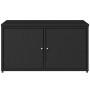 Black PE rattan garden storage cabinet 110x55x60.5 cm by , Outdoor storage boxes - Ref: Foro24-365567, Price: 159,99 €, Disco...