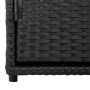 Black PE rattan garden storage cabinet 110x55x60.5 cm by , Outdoor storage boxes - Ref: Foro24-365567, Price: 159,99 €, Disco...