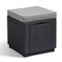 Keter Pouf storage cube with cushion graphite by , Outdoor storage boxes - Ref: Foro24-408951, Price: 74,99 €, Discount: %