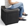 Keter Pouf storage cube with cushion graphite by , Outdoor storage boxes - Ref: Foro24-408951, Price: 74,99 €, Discount: %