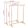 Clothes racks 2 units of solid oak wood by , Dresser Organizers and Bar Hangers - Ref: Foro24-247047, Price: 136,99 €, Discou...