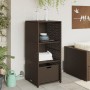 Brown PE rattan garden storage cabinet 50x55x115 cm by , Outdoor storage boxes - Ref: Foro24-365548, Price: 111,99 €, Discoun...