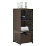 Brown PE rattan garden storage cabinet 50x55x115 cm by , Outdoor storage boxes - Ref: Foro24-365548, Price: 111,99 €, Discoun...