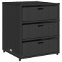 Schwarzer Gartenschrank aus PE-Rattan, 55 x 59 x 69 cm von , Aufbewahrungsboxen für den Außenbereich - Ref: Foro24-365555, Pr...