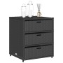 Schwarzer Gartenschrank aus PE-Rattan, 55 x 59 x 69 cm von , Aufbewahrungsboxen für den Außenbereich - Ref: Foro24-365555, Pr...