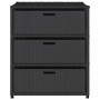 Schwarzer Gartenschrank aus PE-Rattan, 55 x 59 x 69 cm von , Aufbewahrungsboxen für den Außenbereich - Ref: Foro24-365555, Pr...